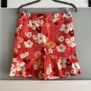 Cotton Peplum Y2K Floral Skirt